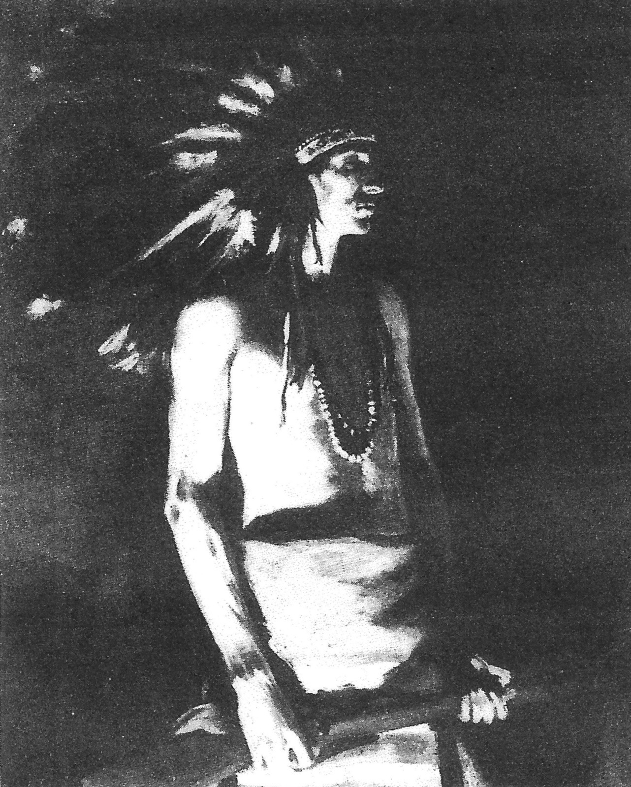 Indian by Firelight Louis Grell